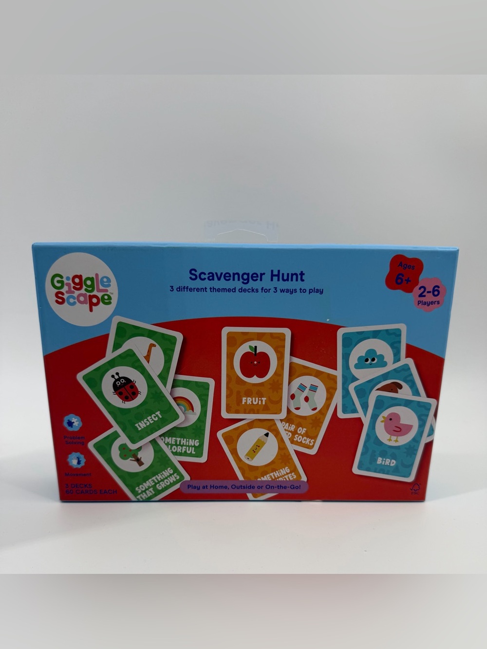 Scavenger Hunt Kids Card Game - Blue/Red NIB